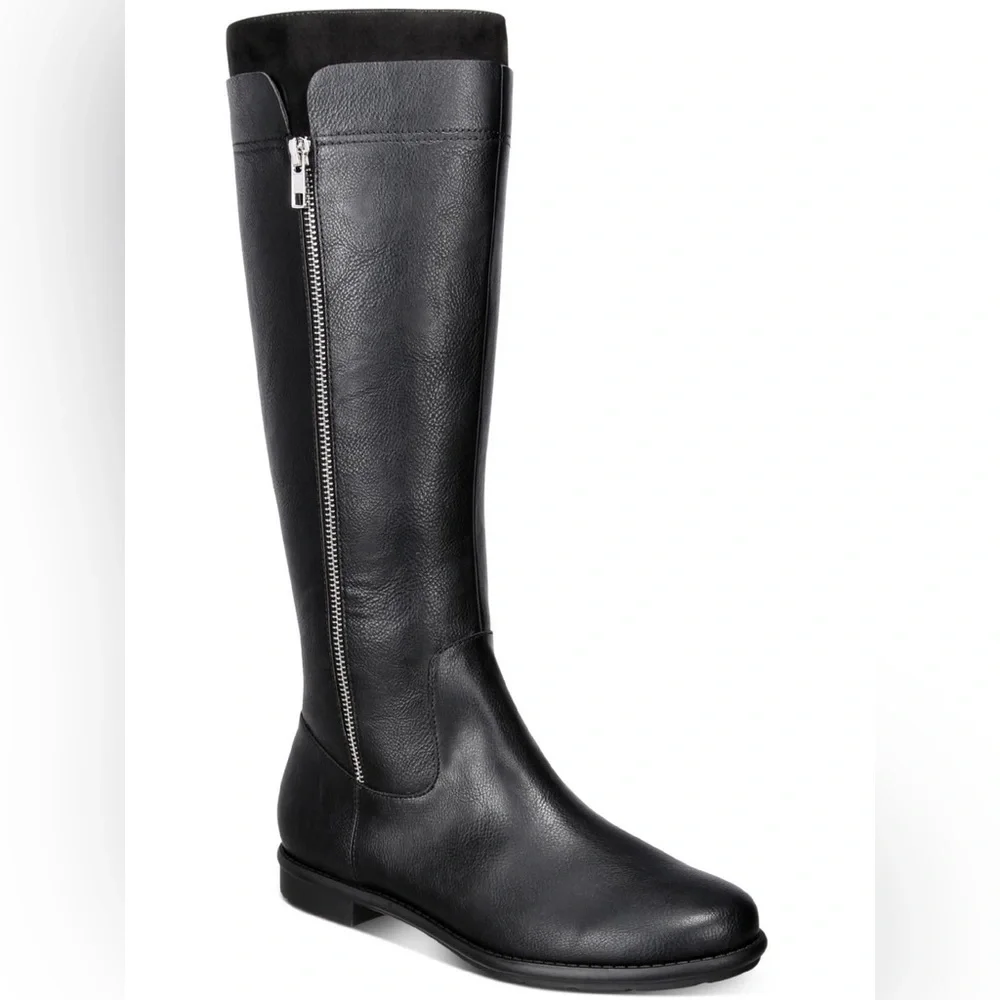 Style & Co. Style & Co. Womens Olliee Faux Leather Tall Knee-High Boots